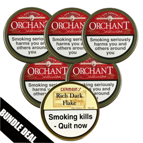 BUNDLE DEAL - 5x Turmeaus Orchant seleccion Pipe Tobacco + 1x Germains RDF 50g Tin