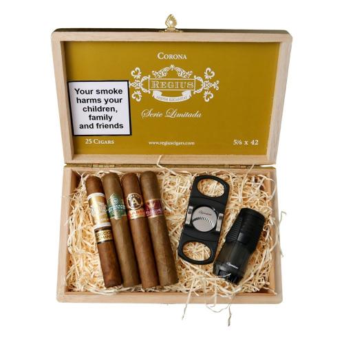 Exclusive Brands Gift Box Sampler - 4 Cigars with Cutter and Lighter