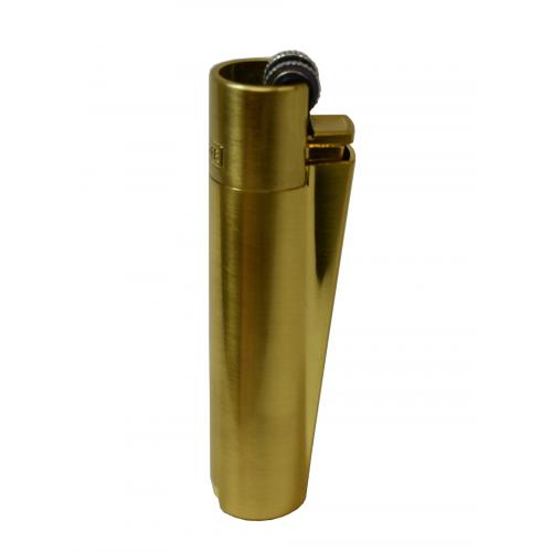 Clipper Metal Flint Brushed Gold Lighter