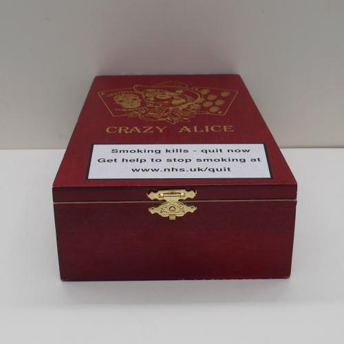 Empty Drew Estate Deadwood Crazy Alice Cigar Box