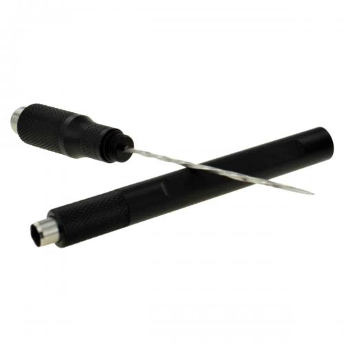 Double Ended Black Aluminium Cigar Punch With Drawpoker