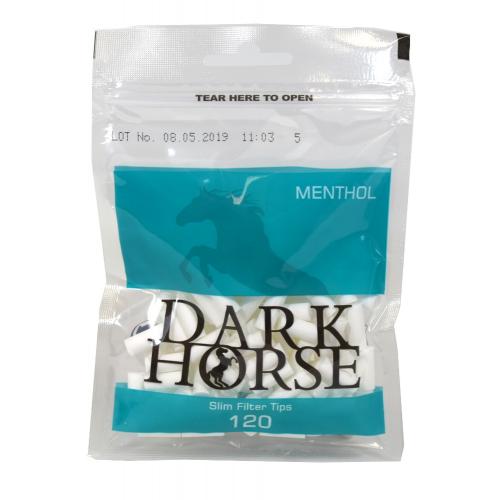 Dark Horse Slim Menthol 6mm Filter Tips (120) 1 Bag - End of Line