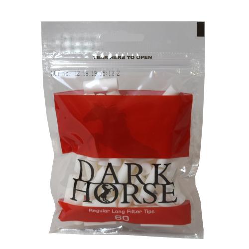Dark Horse Regular Long 8mm Filter Tips (60) 1 Bag - End of Line