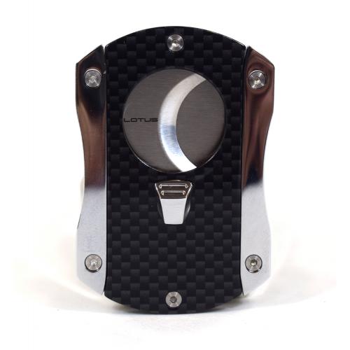 Vertigo by Lotus Deception Carbon Fibre Cigar Cutter - Chrome Carbon Fibre & Chrome