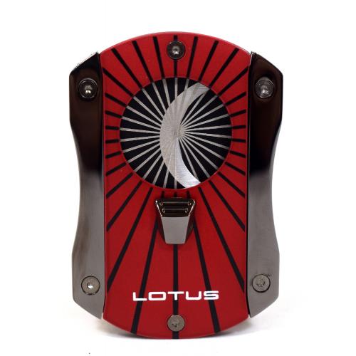 Vertigo by Lotus Deception Techni-Color Cigar Cutter - Red Starburst