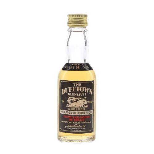 Dufftown Glenlivet Over 8 Year Old 1970s Miniature - 40% 5cl