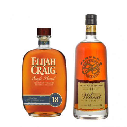 SPECIAL OFFER BUNDLE DEAL - Elijah Craig 18 Year Old Whisky & Parkers Heritage 15th Edition Heavy Char Wheat 11 Year Old