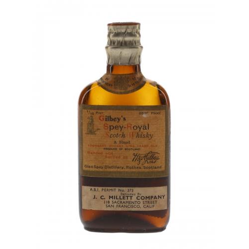 Gilbeys Spey Royal 9 Year Old Bottled 1930s J C Millet Company Miniature - 42.8% 4.7cl