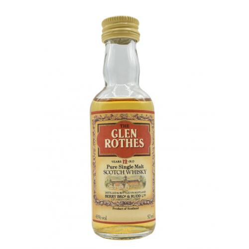 Glenrothes 12 Year Old Bottled 1990s Berry Bros & Rudd Whisky Miniature - 43% 5cl