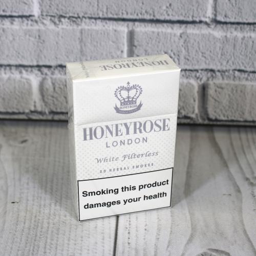 Honeyrose London White Filterless Flip Top - 1 Pack of 20 Herbal Cigarettes (20)