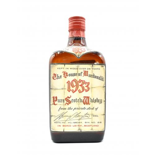 The House of Macdonald  26 Years Old 1933 - 40% 75cl