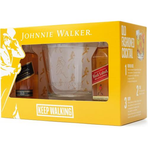 Johnnie Walker 5cl Duo & Glass Tasting Set - 2x5cl