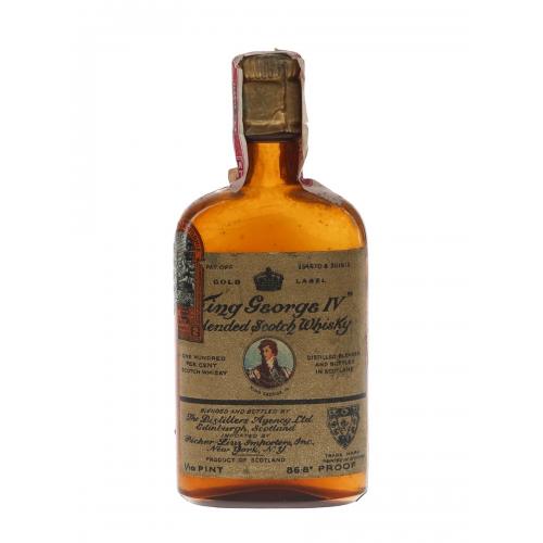 King George IV Bottled 1930s Picker Linz Importer Miniature - 43.4% 4.7cl