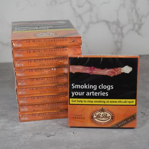 La Paz Mini Cigarillos - 10 Packs of 10 cigars (100) Bundle Deal - (Discontinued)