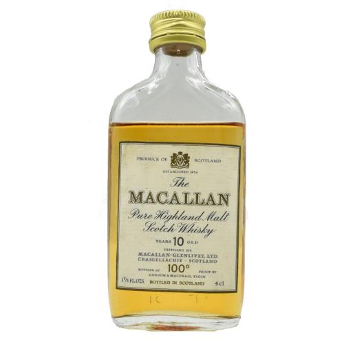 Macallan 10 Year Old Gordon & MacPhail 100 Proof Whisky Miniature - 57% 4cl