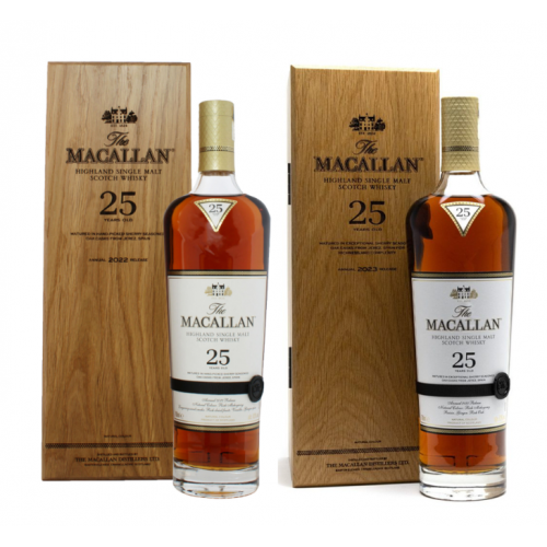 SPECIAL OFFER BUNDLE DEAL - Macallan 25 Year Old 2022 Sherry Oak & Macallan 25 Year Old 2023 Sherry Oak