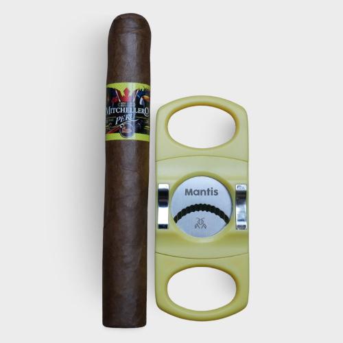 Mitchellero Peru and Mantis Cutter Yellow Sampler - 1 Cigar with Cigar Cutter