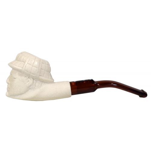 Meerschaum Mini Sherlock Bent Fishtail Pipe (MEER68)