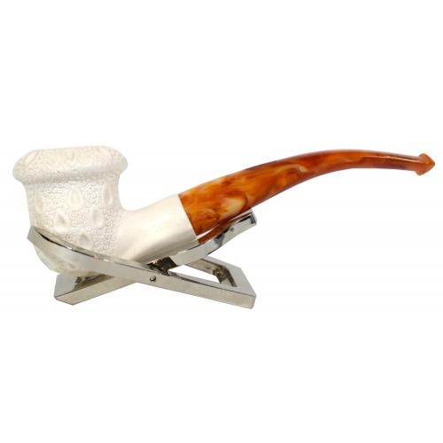 Meerschaum Standard Calabash Lattice Bent Fishtail Pipe (MEER87)