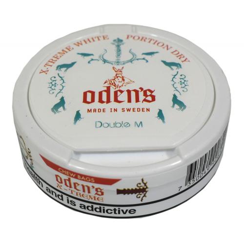 Odens Double M. Extreme White Dry Chewing Tobacco Bag - 1 Tin