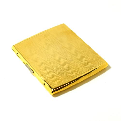 Tsubota Pearl Gold Plated Cigarette Case - Holds 18 King Size