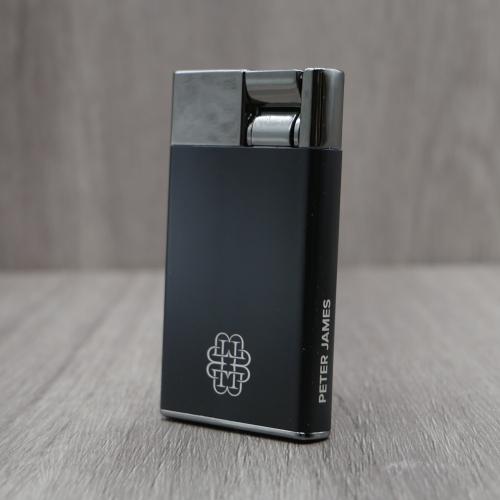 Peter James Black Iconic Ultra Slim Torch Flame Lighter