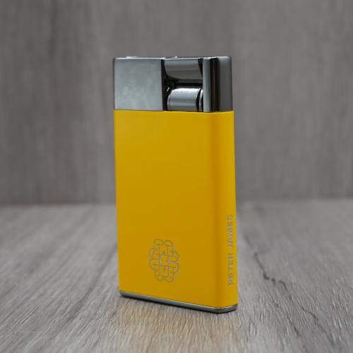 Peter James Yellow Iconic Ultra Slim Torch Flame Lighter