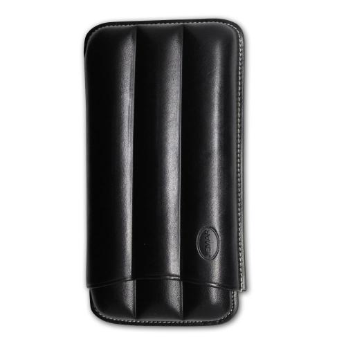 Jemar Leather Cigar Case - 3 Finger - 56 RG - Black
