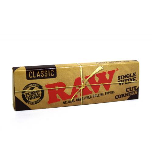 RAW Classic Cut Corners Single Wide (Regular) Rolling Papers 1 Pack