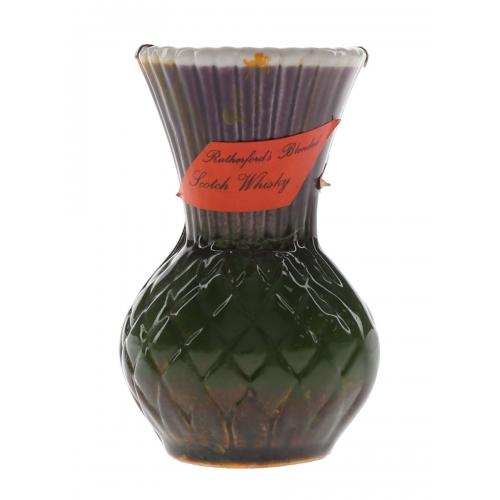 Rutherfords Blended Scotch Whisky 1970s Thistle Decanter Miniature - 40% 4.7cl