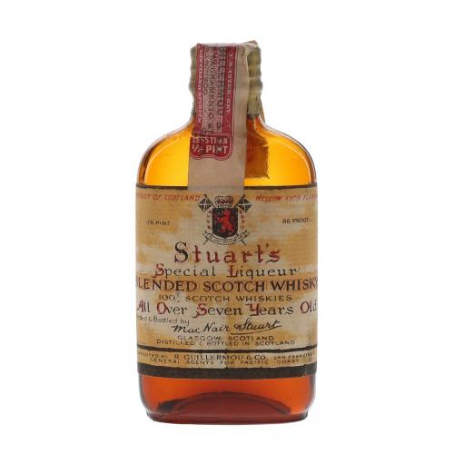 Stuarts 7 Year Old Bottled 1930s R Guillermou & Co. Miniature - 43% 5.9cl