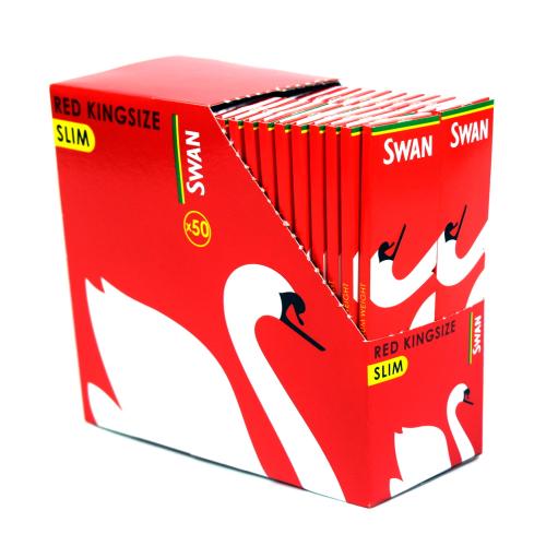 Swan Kingsize Red Slim Rolling Papers 50 Packs