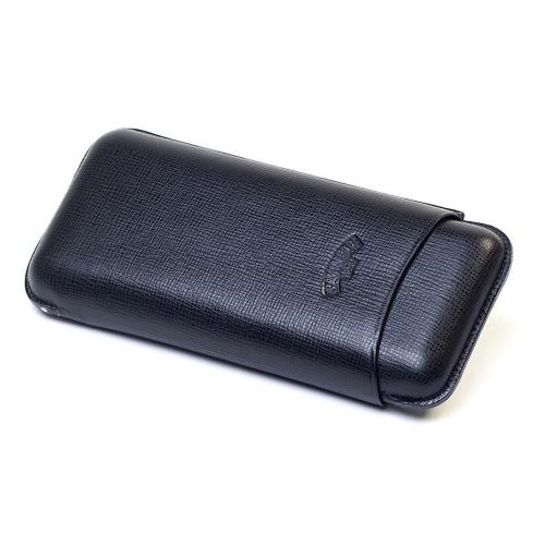 Savinelli Corona Leather Cigar Case - Black - Fits 3 Cigars (End of Line)