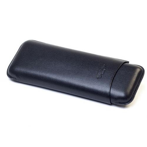 Savinelli Churchill Leather Cigar Case - Black - Fits 3 Cigars