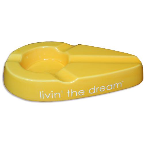 Xikar Livin\' The Dream Four Cigar Rest Ashtray - Yellow