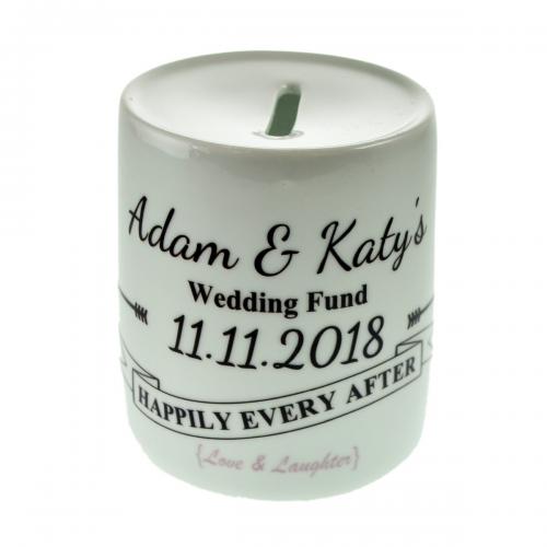 Wedding Fund Banner Design Personalised Money Box