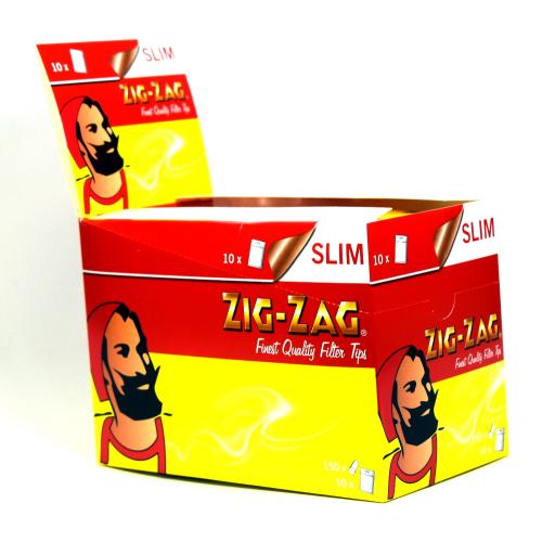 Zig-Zag Slim Filter Tips (150) 10 Bags