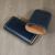 Artamis Robusto Navy Leather Cigar Case with White Stitching - Fits 3 Cigars