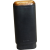 Adorini Leather Adaptable Black Wooden Top & Bottom Cigar Case - 2-3 Cigar Capacity (AD071)