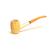 Corn Cob Mizzou Bent Amber Stem Pipe