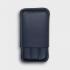 Recife Chesterfield Culture Space Blue Leather Cigar Case - 3 Cigar Capacity