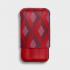 Recife Red Patterned Cigar Case - 3 Cigar Capacity